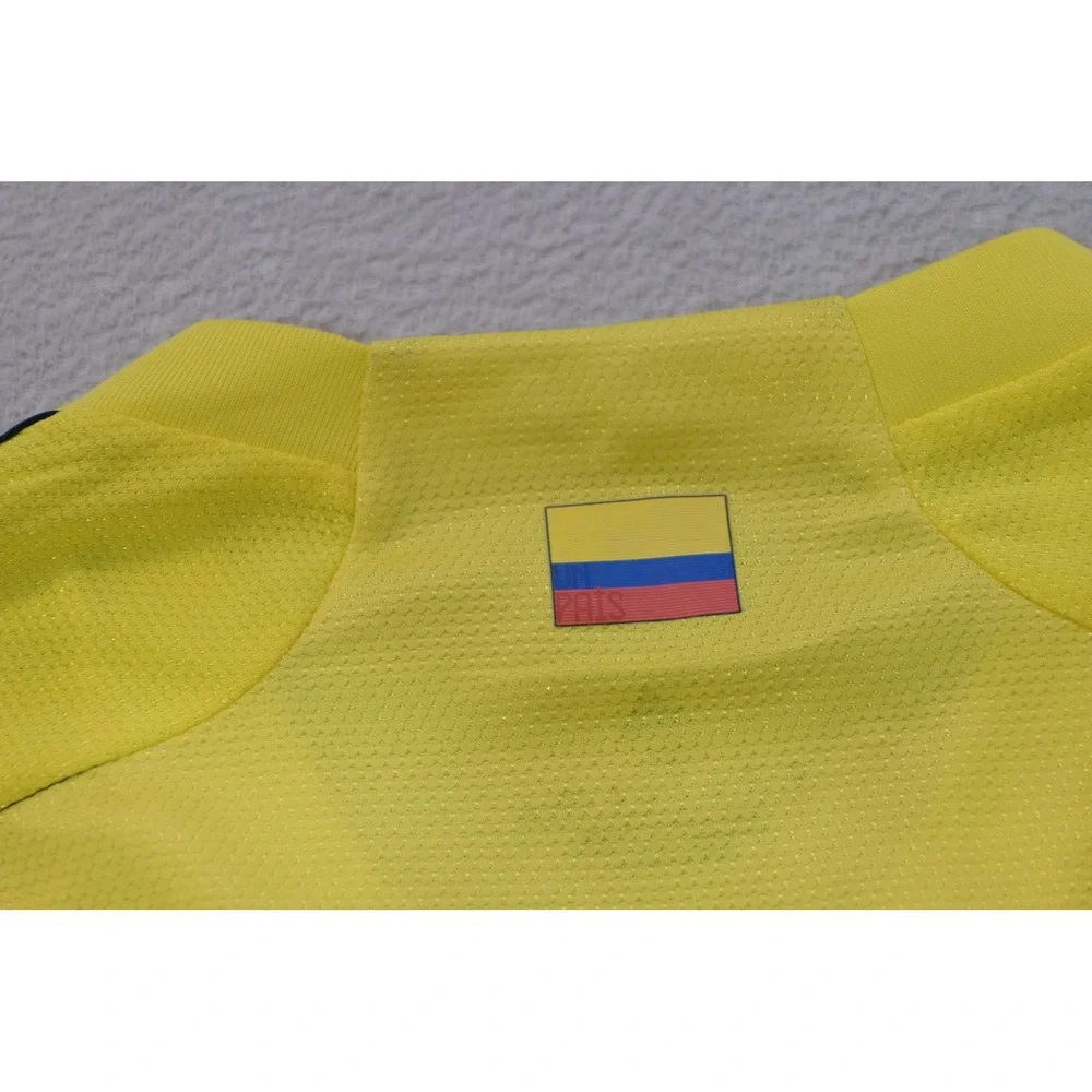 Adidas Colombia Soccer Jersey Mens XL Yellow Short Sleeve Aeroready Excellent